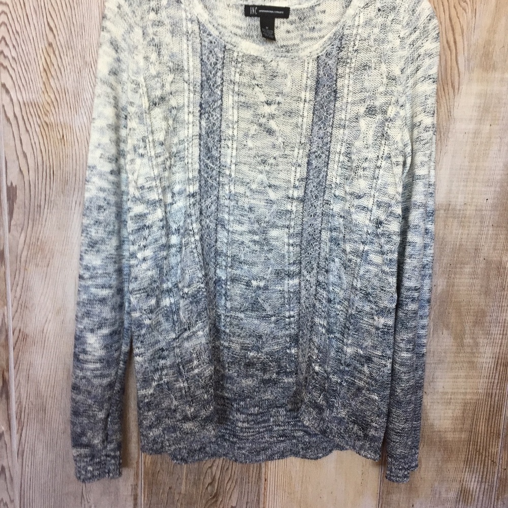 INC Pullover Sweater Ombre Cable Knit M